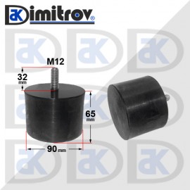 Антивибрационен тампон М12 х Ø90 х 65 mm